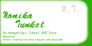 monika tunkel business card